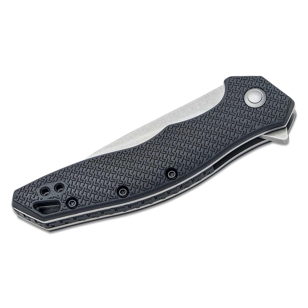 Kershaw Pocket Knife Shoreline, All Purpose 3 inch Blade, Deep Carry Pocketclip,BLACK