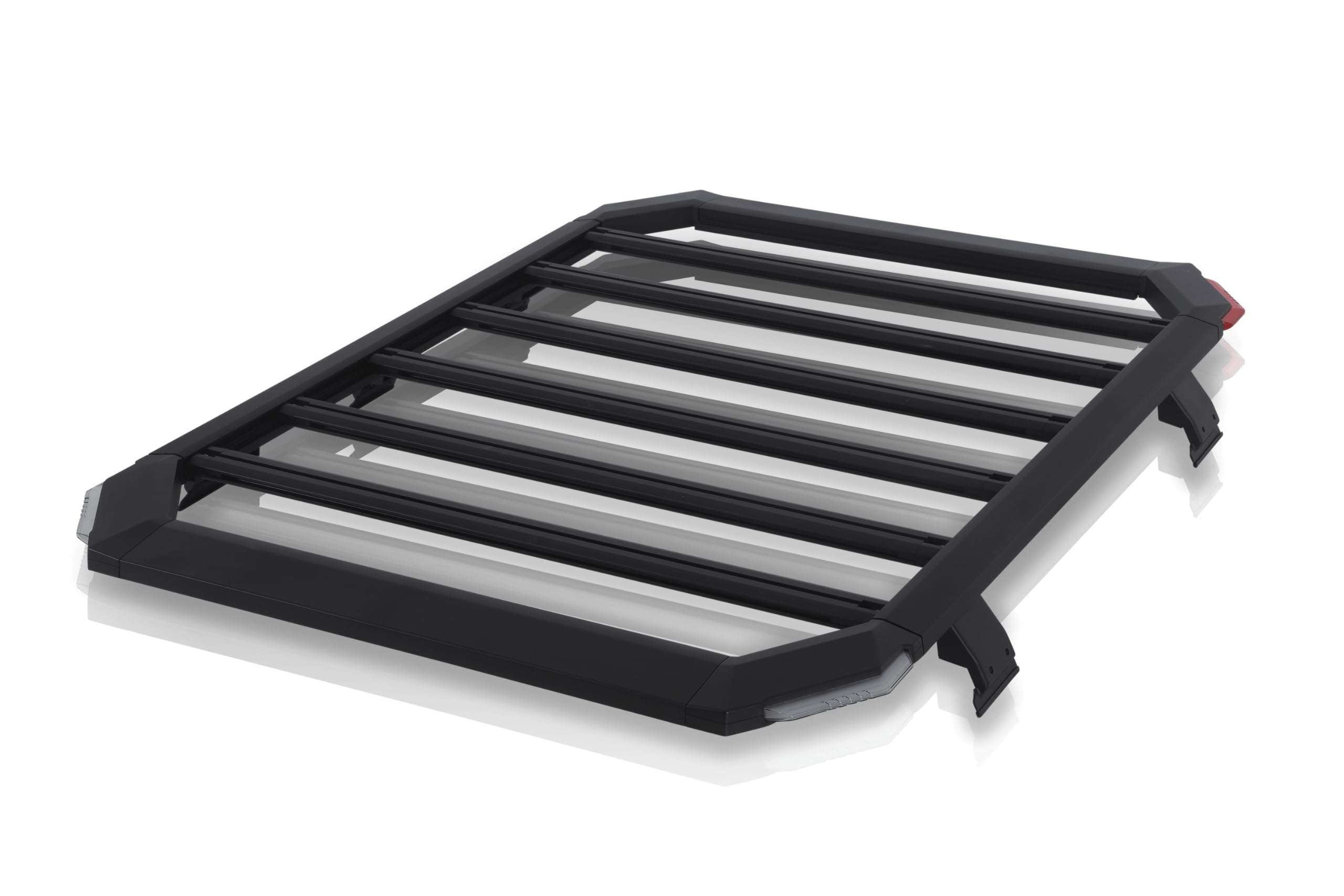 Attica4x4 Cobra Tek - Frontier Series Roof Rack | Compatible with Jeep Wrangler JL (2018-2023) | Durable, Stylish, and Functional 4DR Full Size Rack with LED Lights | Black Aluminum.