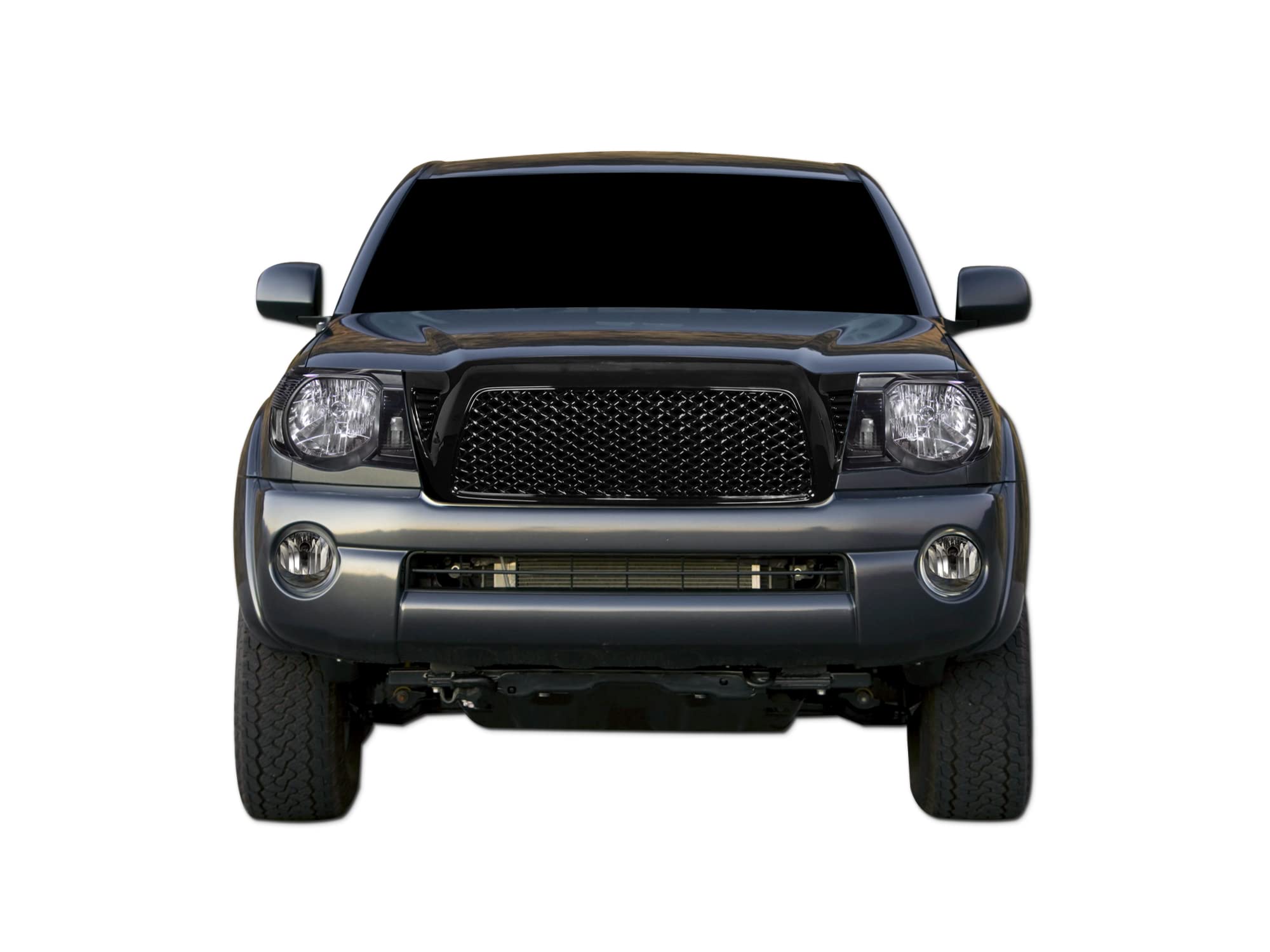 7150270 Armordillo USA Mesh Front Hood Grille - Gloss Black Fits 2005-2011 Toyota Tacoma