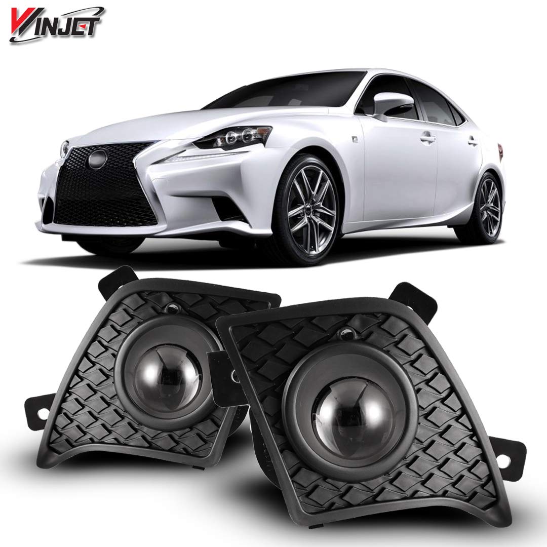 Winjet Driving Projector Fog Lights Compatible with [2014 2015 2016 Lexus IS250 IS350 IS200t IS300] + Switch + Wiring Kit