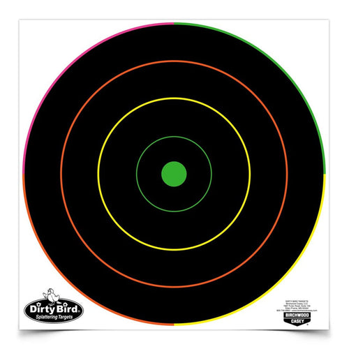 Birchwood Casey Multi-Color Dirty Bird Bull's-Eye Target (Per 100), 12-Inch