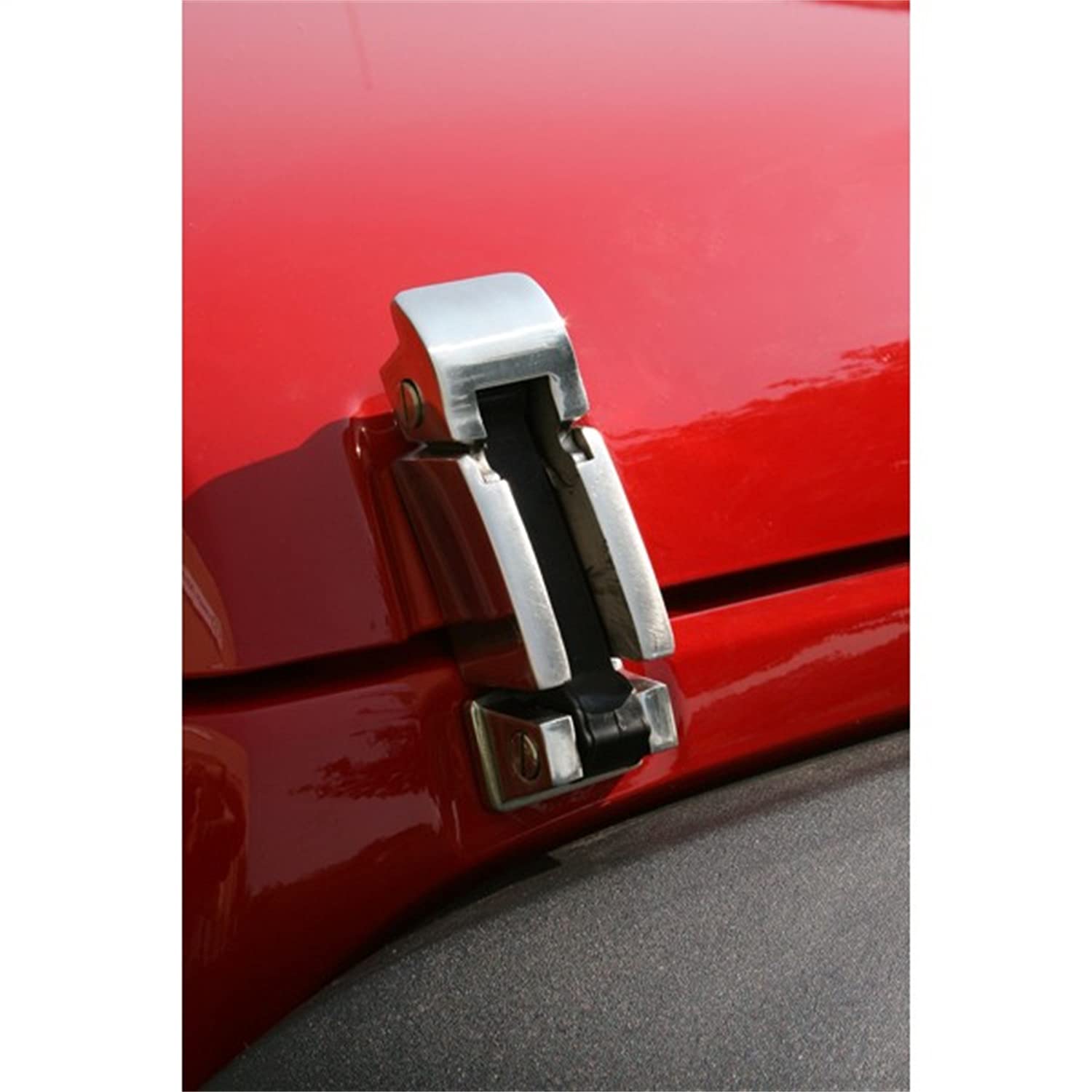 Hood Catch Kit Rugged Ridge for Jeep Wrangler JK/JKU | Stainless Steel, Stainless | 11116.06 | Fits 2007-2018 Jeep Wrangler JK