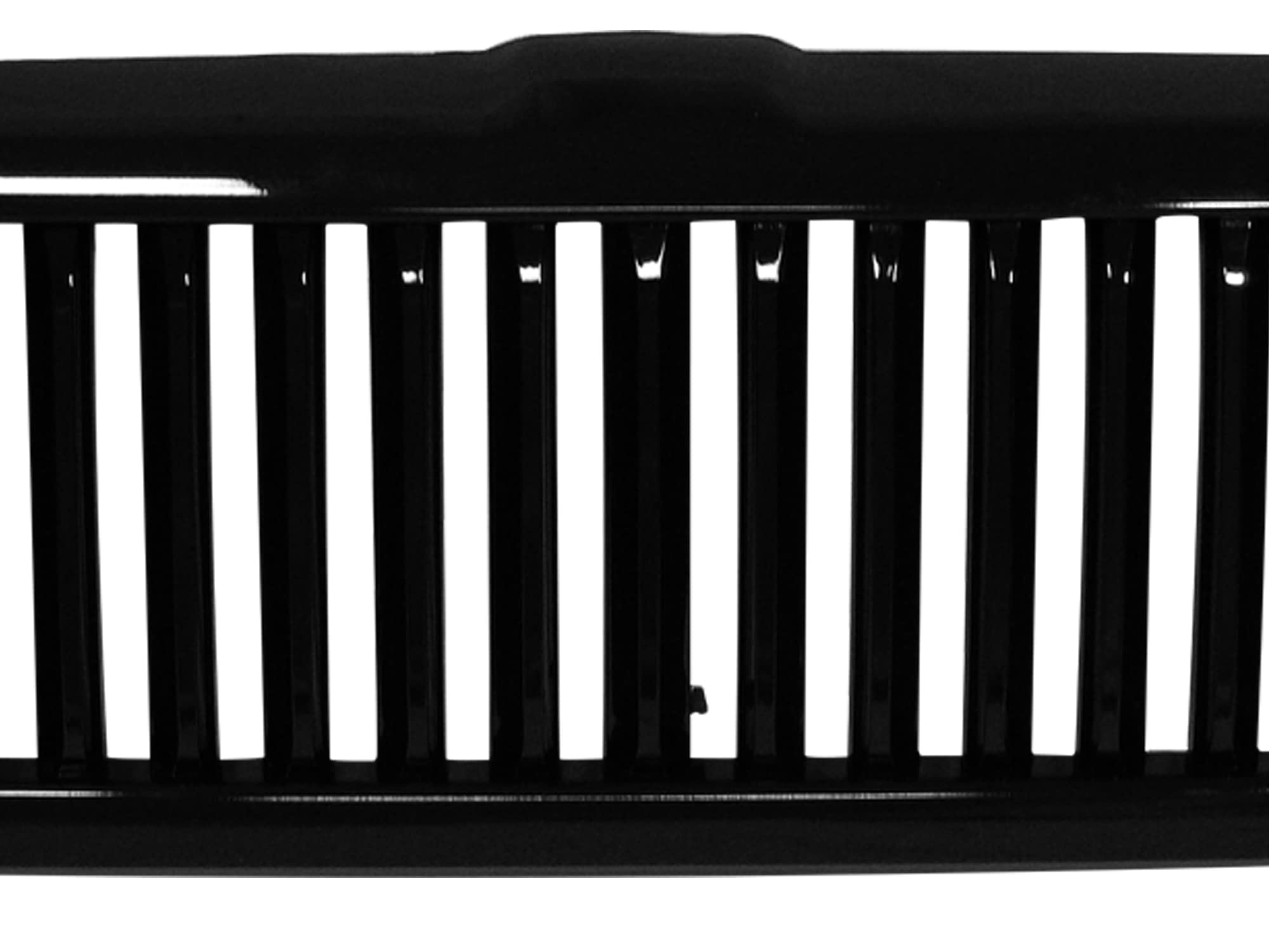 Vertical Front Hood Grille Armordillo USA 7147799 - Gloss Black Fits 1994-2001 Dodge Ram 1500