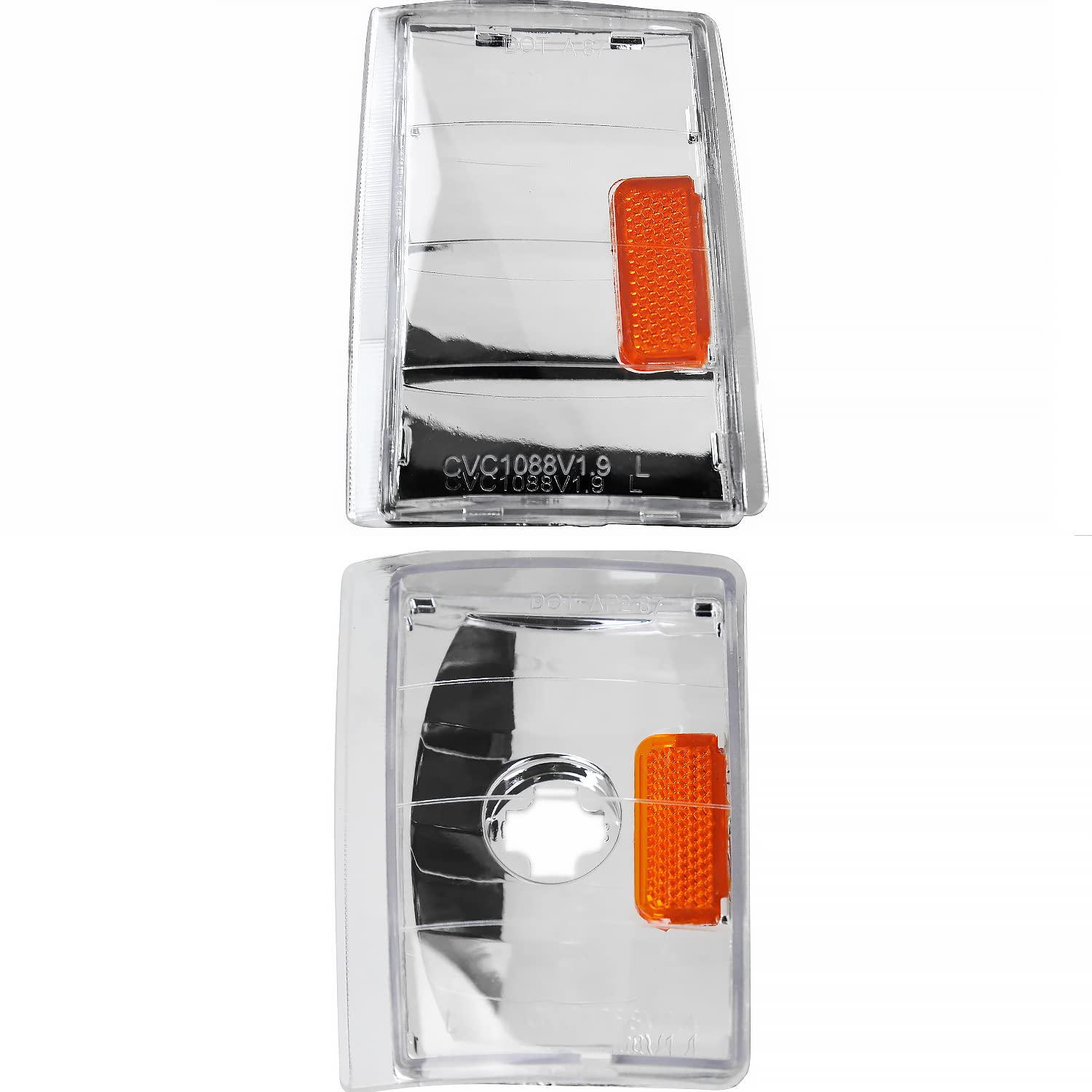 LED Tube Headlights + Bumper Lights + Corner Lights SPEC-D TUNING Compatible with 1988-1993 Chevy GMC C10 C/K Suburban, Left + Right Pair Headlamps Assembly