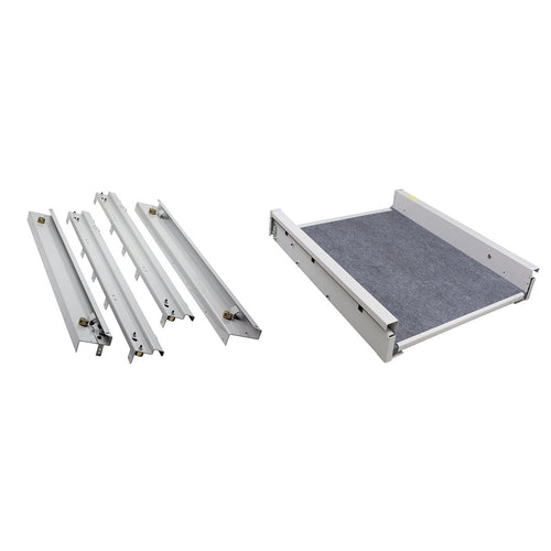 Super Slide I 1000 lbs Capacity RV Cargo Tray and Trim Kit - 70" Rails