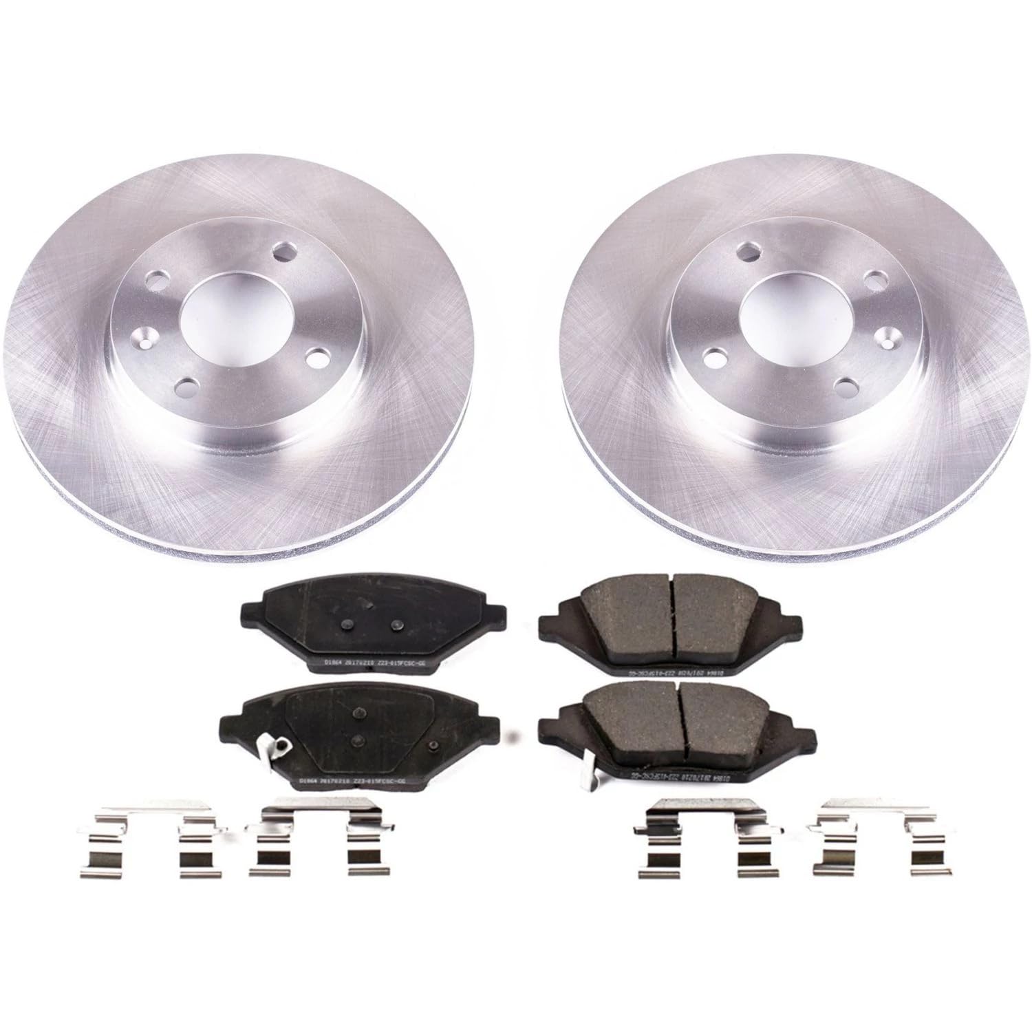 Power Stop Autospecialty KOE7844 Front Replacement Brake Kit-OE Brake Rotors & Ceramic Brake Pads [Application Specific] For Chevrolet Spark 2016-2022 [Model Specific]