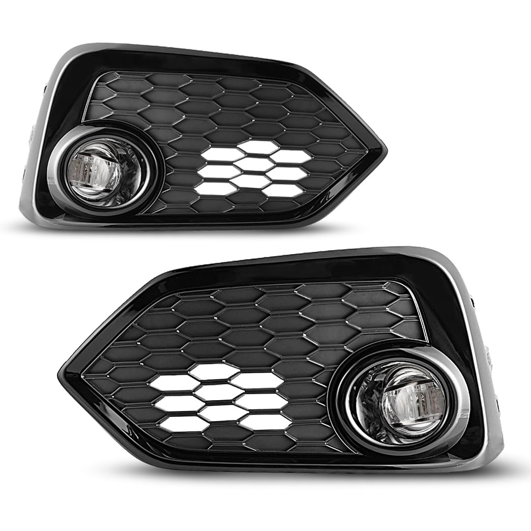 OEM Series Winjet Fog Lights for 2002-2005 Honda Civic Si 3 Door Hatchback with H11 12V 55W Halogen Bulbs Driving Fog Lamps Replacement w/Wiring Harness& Switch Kit Clear Lens