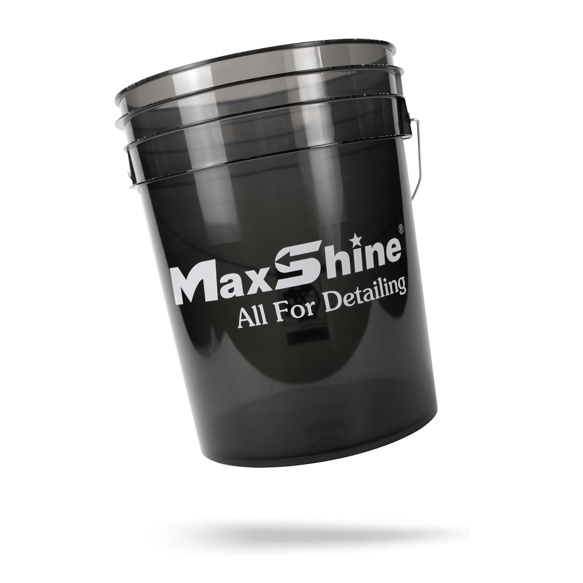 5 Gallon Maxshine Universal Detailing Bucket (Black) | Car Wash Bucket for Scratch-Free Washing, Auto Detailing & Garage Storage | Holds Soap, Foam Cannon, Brushes, Microfiber Towels & More