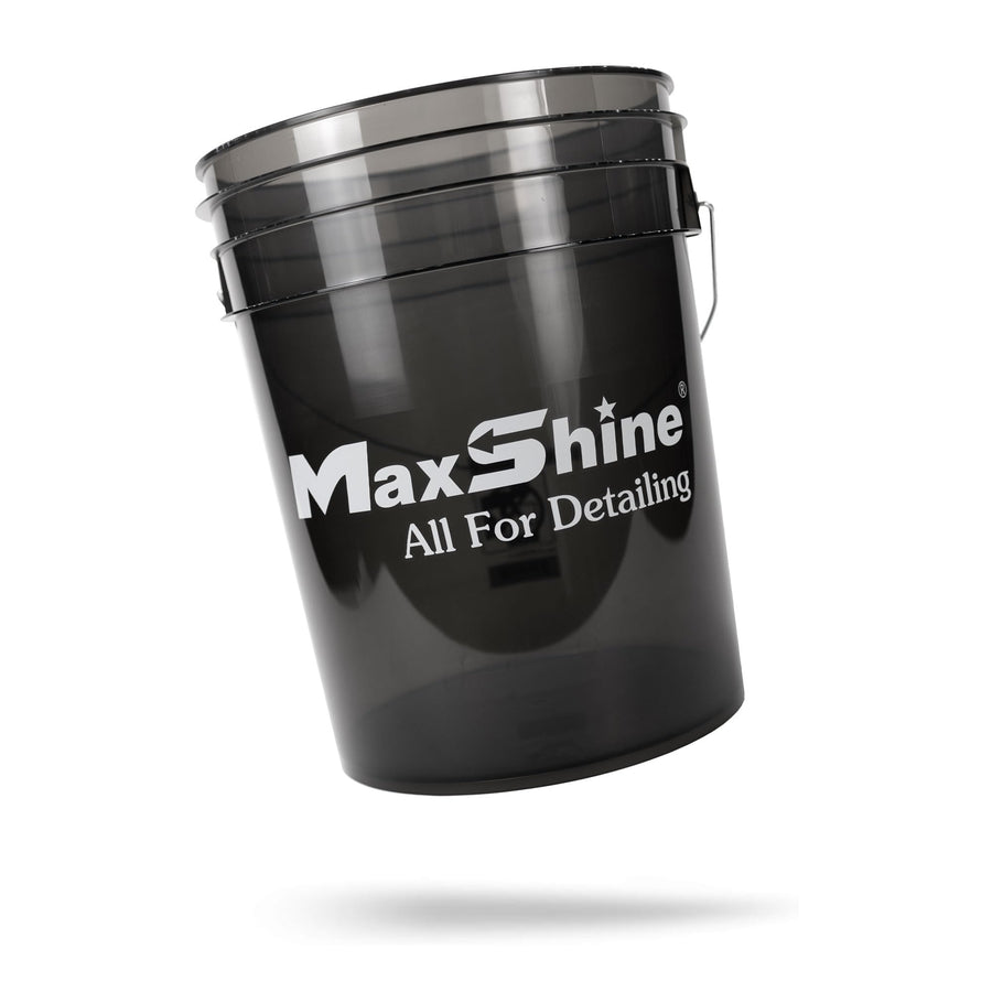5 Gallon Maxshine Universal Detailing Bucket (Black) | Car Wash Bucket for Scratch-Free Washing, Auto Detailing & Garage Storage | Holds Soap, Foam Cannon, Brushes, Microfiber Towels & More