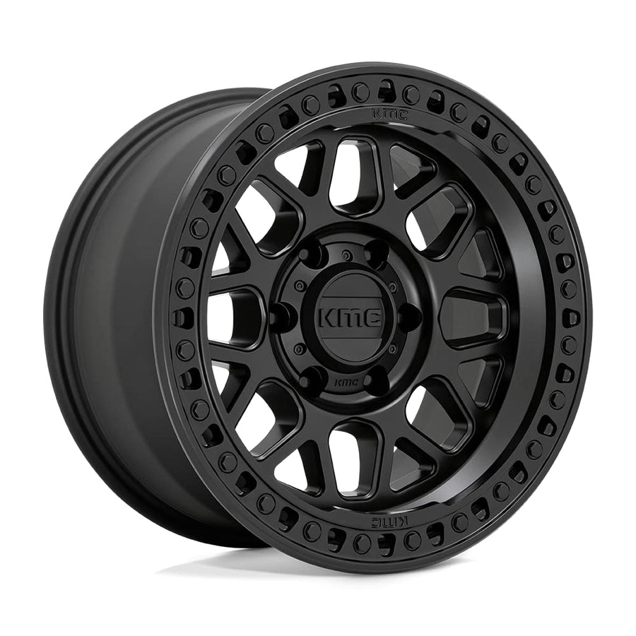 Kmc Satin Black Km549 Grs Wheel 17x8.5 5x127 - FREE T-SHIRT INCLUDED!