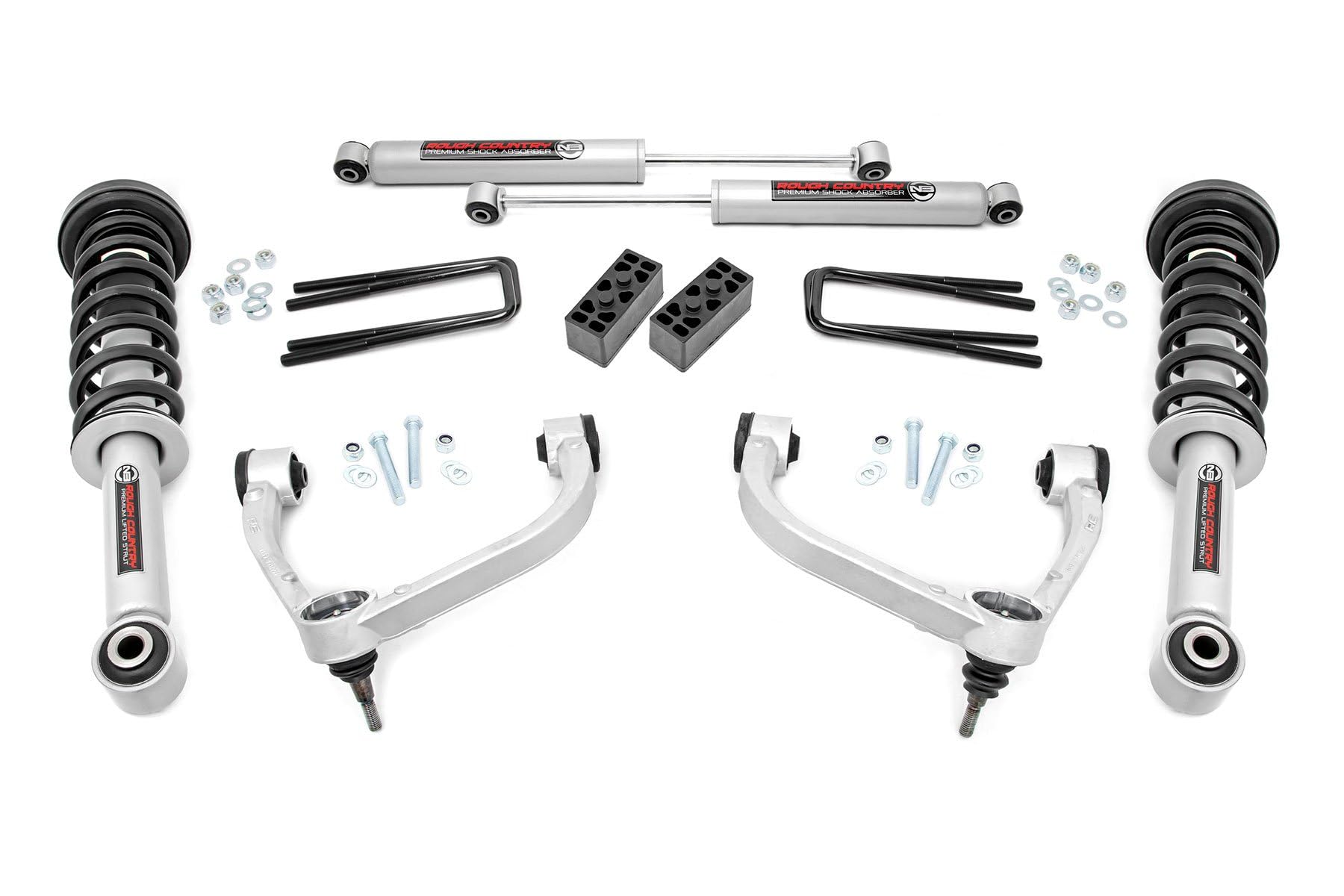 3" Rough Country Lift Kit w/N3 Struts for 2009-2013 Ford F-150 4WD - 54431