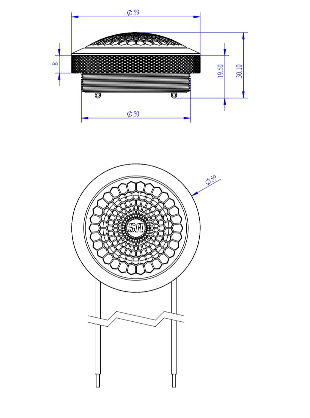 SA-1T v4 Sundown Audio 1" Soft Dome Tweeter Pair - 65W RMS High-Fidelity Car Audio Tweeters with 92dB Sensitivity & Multi-Crossover Options for Crisp, Smooth Highs