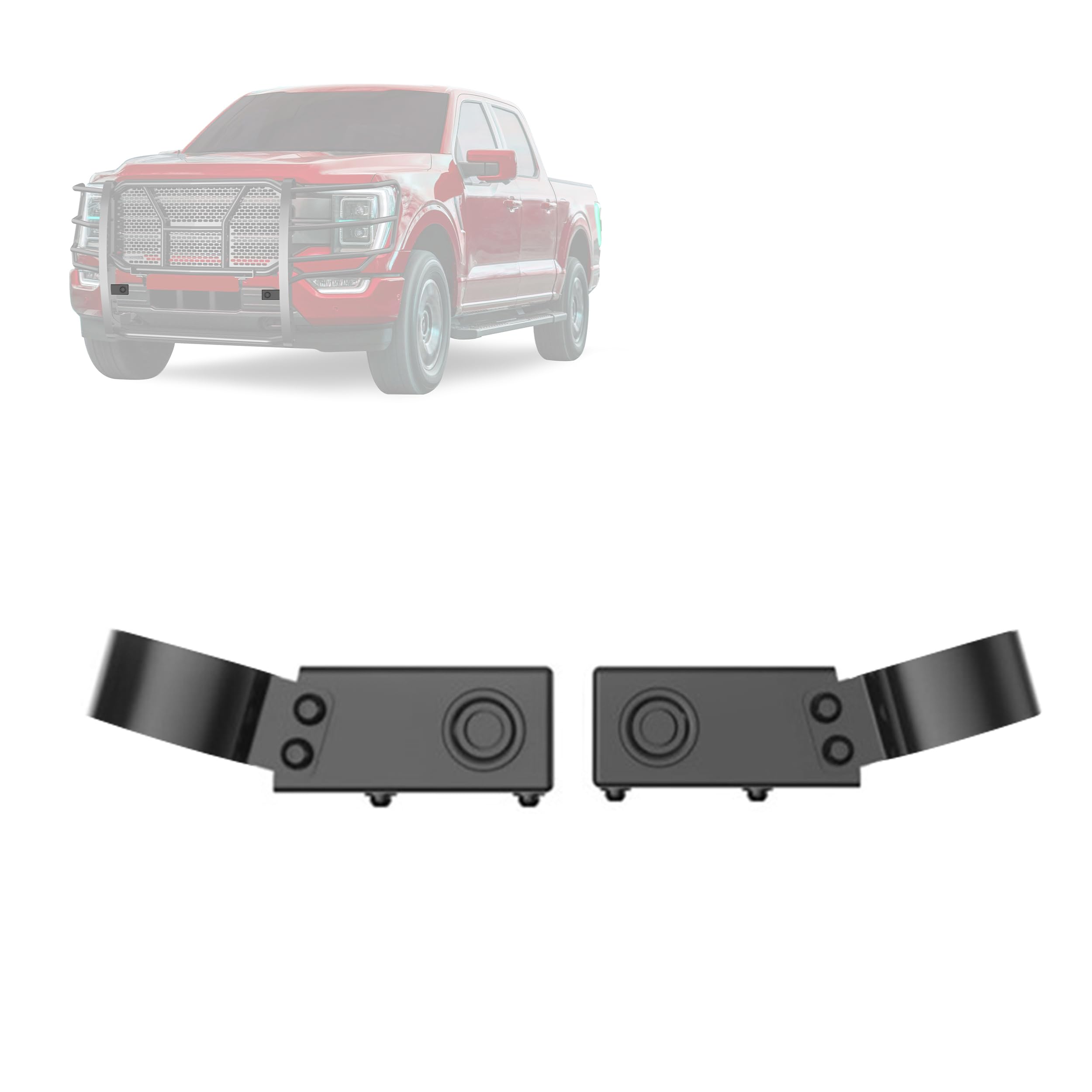 Grille Guard Black Horse Sensor Compatible with 21-23 Ford F150/Bronco(Excl. All F150 Raptor Model, 20-21 Diesel Model&22-23 F150 Lightning EV) 19-24 Silverado 1500/ Ram 1500/2500/3500