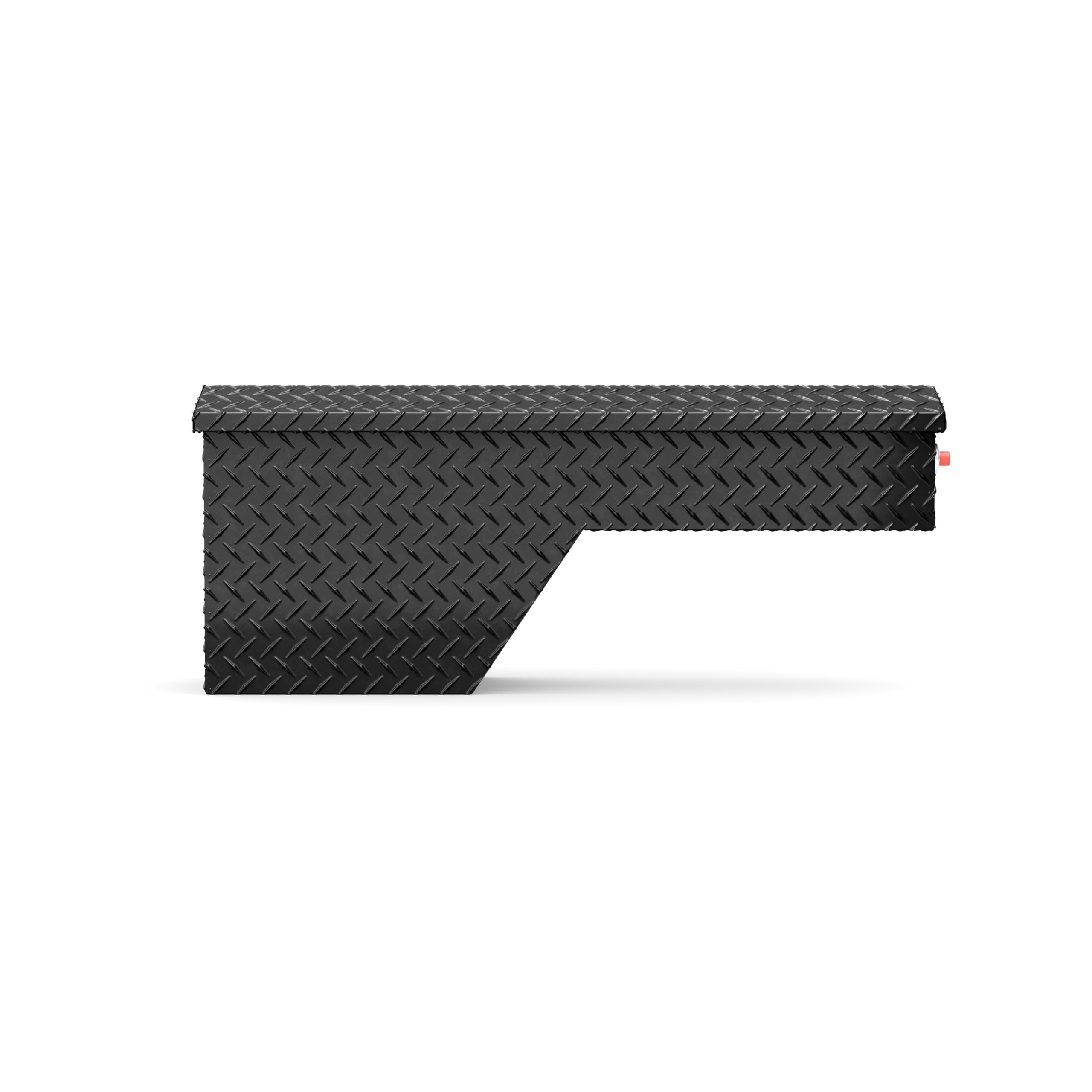 Weather Guard Aluminum Wheel Well Truck Tool Box 173-5-04, Passenger Side, 3.4 cu ft Storage Capacity (Gloss Black)