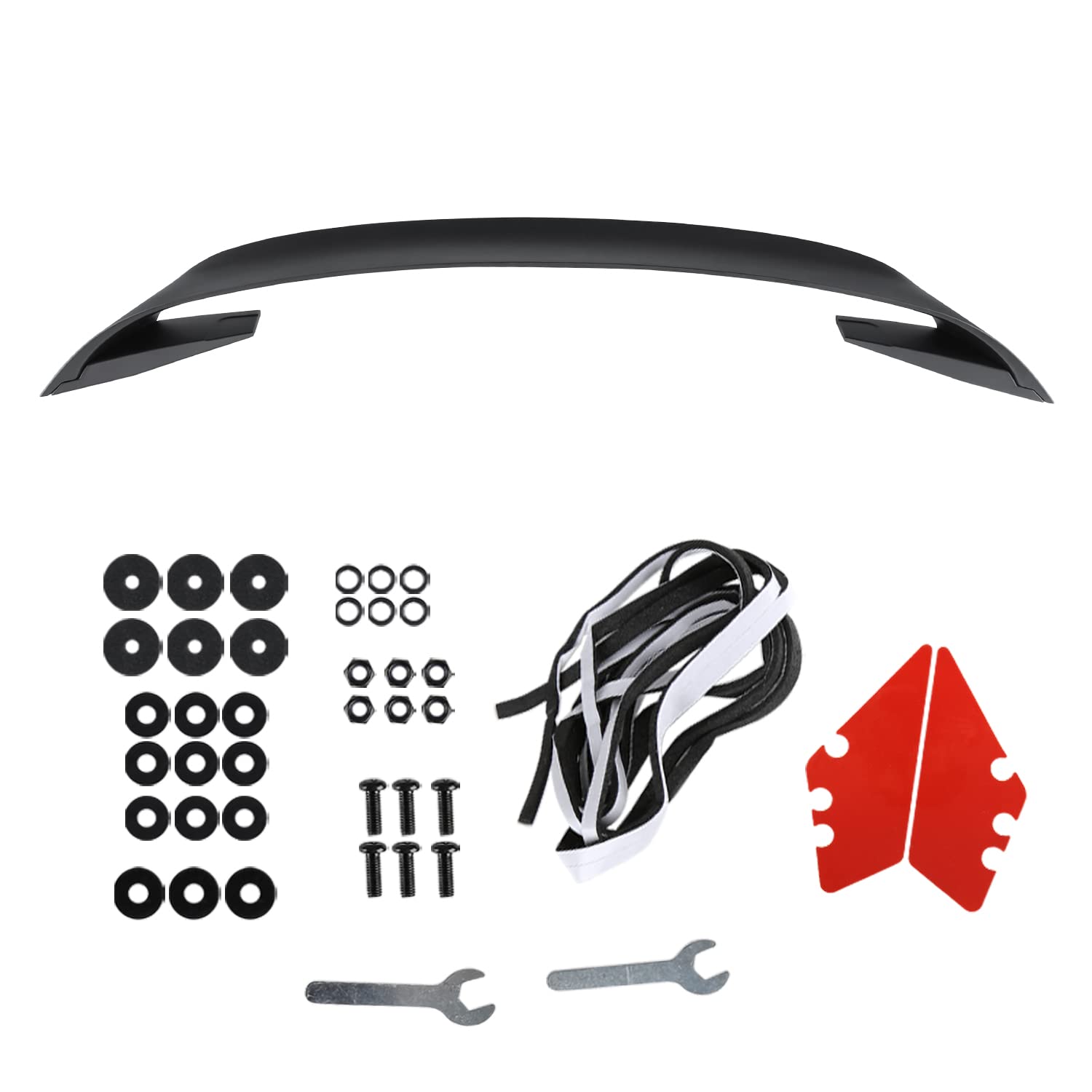 GT350 Style Spec-D Tuning Matte Black ABS Rear Trunk Spoiler Compatible with 2015-2022 Ford Mustang Models