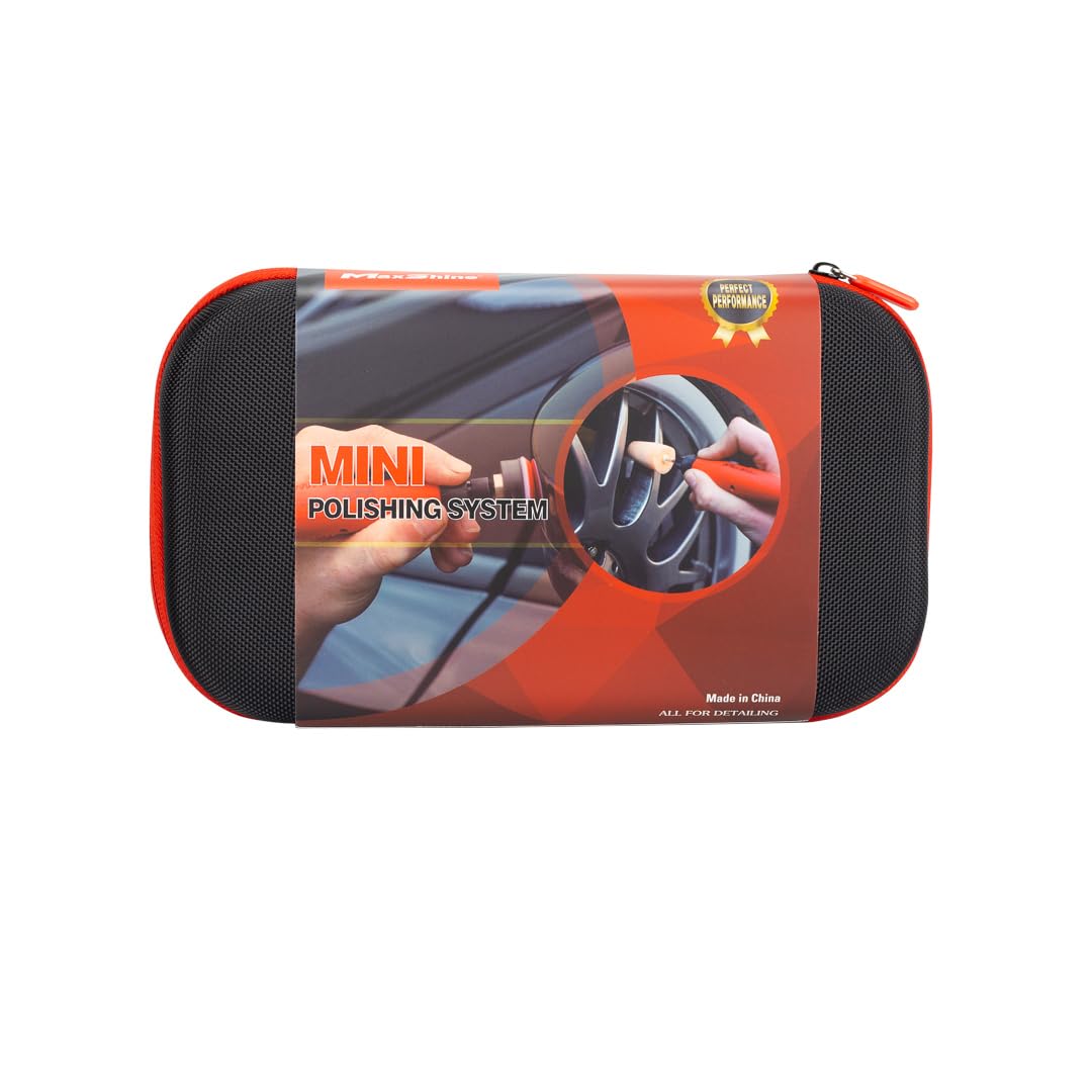Maxshine Mini Polisher Professional (MN01) with 5/8” Adaptor - Polishes Car Headlamps, Brake Lights, Removes Grease - Auto Detailing Tool for Paint Protection, Swirl & Scratch Repair, Glossy Shine