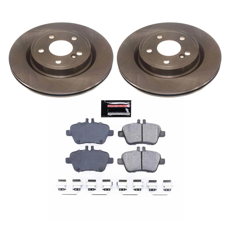 Power Stop KOE7378 Rear Brake Kit-OE Brake Rotors & Ceramic Brake Pads For Mercedes-Benz CLA250 2014-2019 [Model Specific]