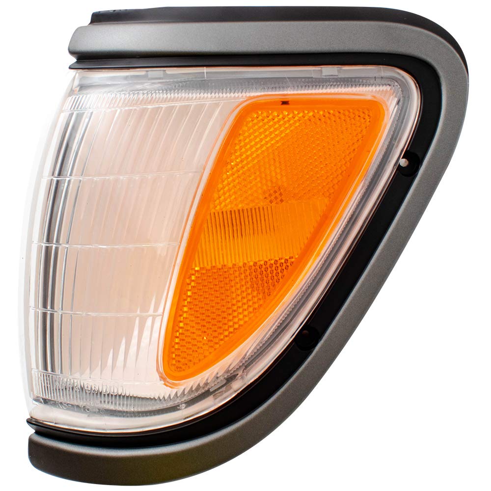 Brock Park Replacement Drivers Signal Side Marker Light Lamp with Black Trim Compatible with 95-97 Pickup Truck 8162004030