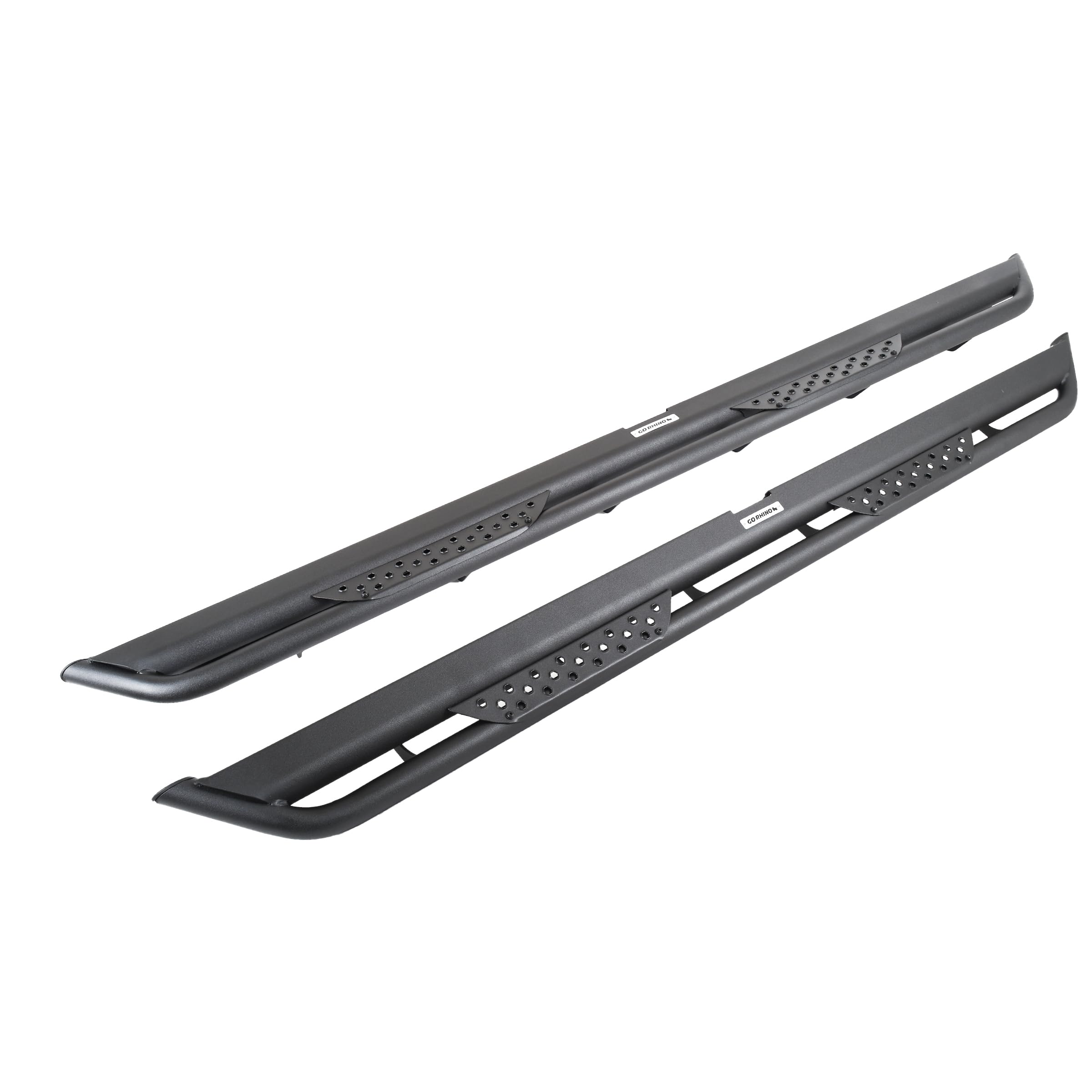 Dominator Xtreme DT Side Steps Go Rhino | 87" Mild Steel, Textured Black | DT60087T