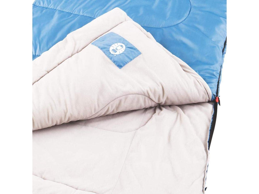 Coleman 40°F Sun Ridge Cool-Weather Sleeping Bag, Lightweight Adult Sleeping Bag with Soft Trim & Draft Tube, Machine Washable