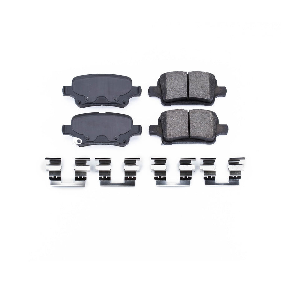Power Stop Front Brake Kit For Buick 2017-18 LaCrosse |Regal Sportback 2018 |Regal TourX 2018-20 |Chevrolet Bolt EUV 2022-23 |Bolt EV 2017-23 - Ceramic Brake Pads With Installation Hardware, 17-1857