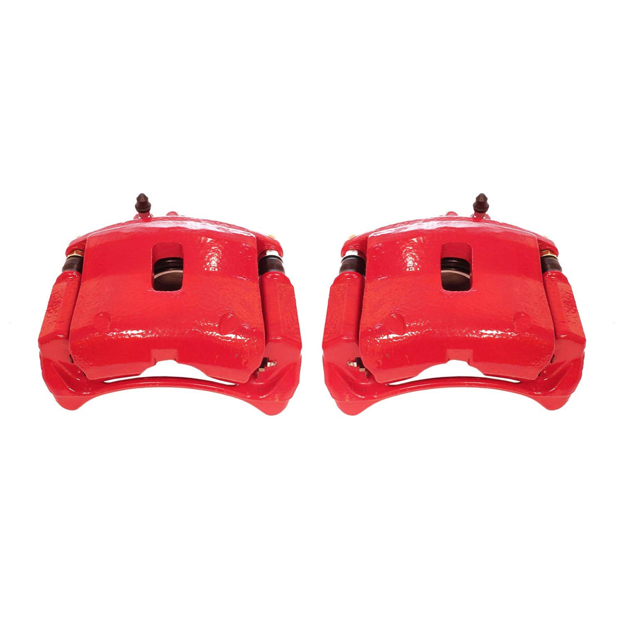 Caliper Set Power Stop For Acura MDX 2001-2002, Honda Odyssey 1999-2004 [Model Specific] Front Pair of High-Temp Red Powder Coated Calipers S2644