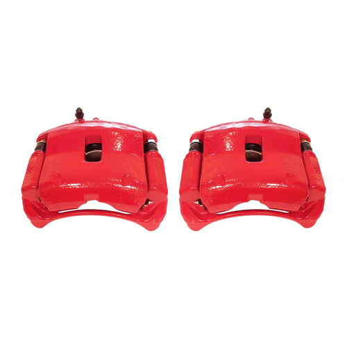 Caliper Set Power Stop For Acura MDX 2001-2002, Honda Odyssey 1999-2004 [Model Specific] Front Pair of High-Temp Red Powder Coated Calipers S2644