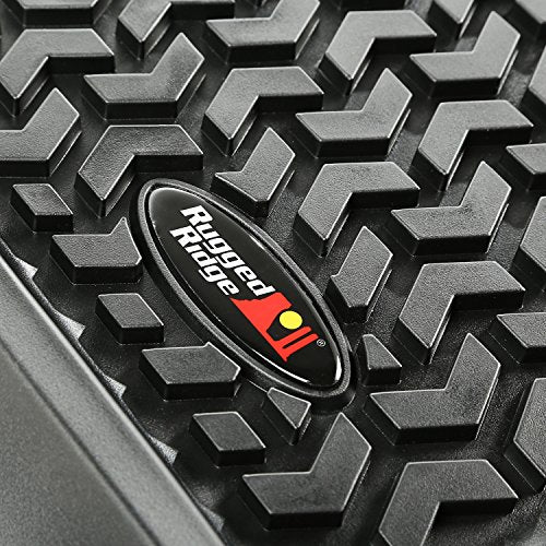 Rugged Ridge Front Floor Liners for RAM 1500/2500/3500 | All-Terrain, Pair, Black | 82903.05 | Fits 2012-2018 Dodge RAM 1500 Quad Cab & 1500/2500/3500 Regular Cab