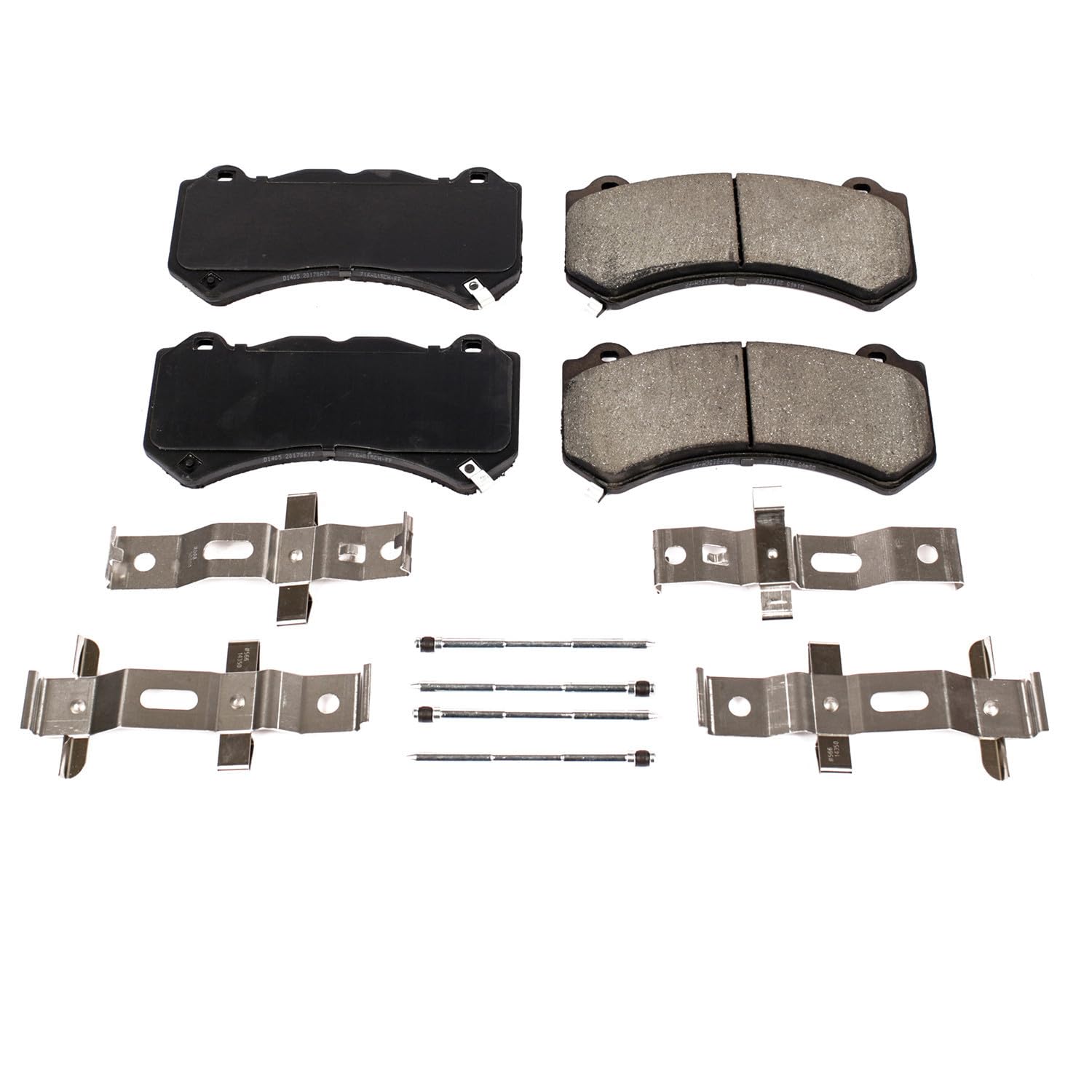 Power Stop Front Brake Kit For Cadillac ATS 2016-19 |Chevrolet Camaro 2012-24 |CTS 2009-15 |Corvette 2015-19 |Dodge Challenger 2015-23 - Ceramic Brake Pads With Installation Hardware, 17-1405