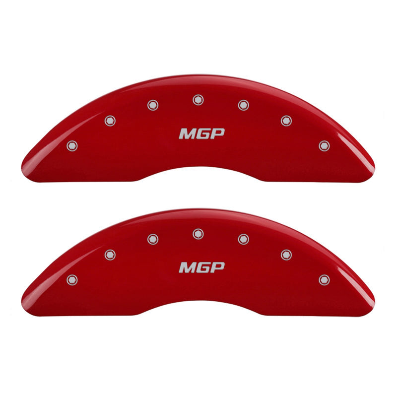 MGP 41002SMGPRD Caliper Covers 'MGP' Engraved Caliper Cover with Red Powder Coat Finish and Silver Characters, (Set of 4)
