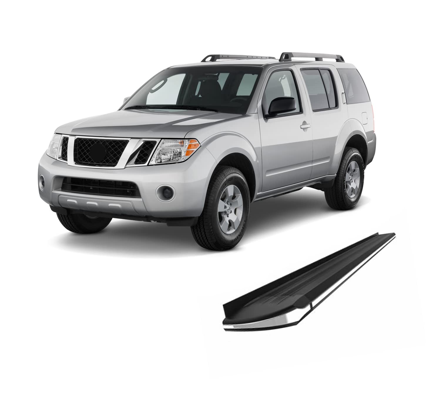Exceed Black Horse Running Boards Compatible with 2005-2012 Nissan Pathfinder-EX-NIPA