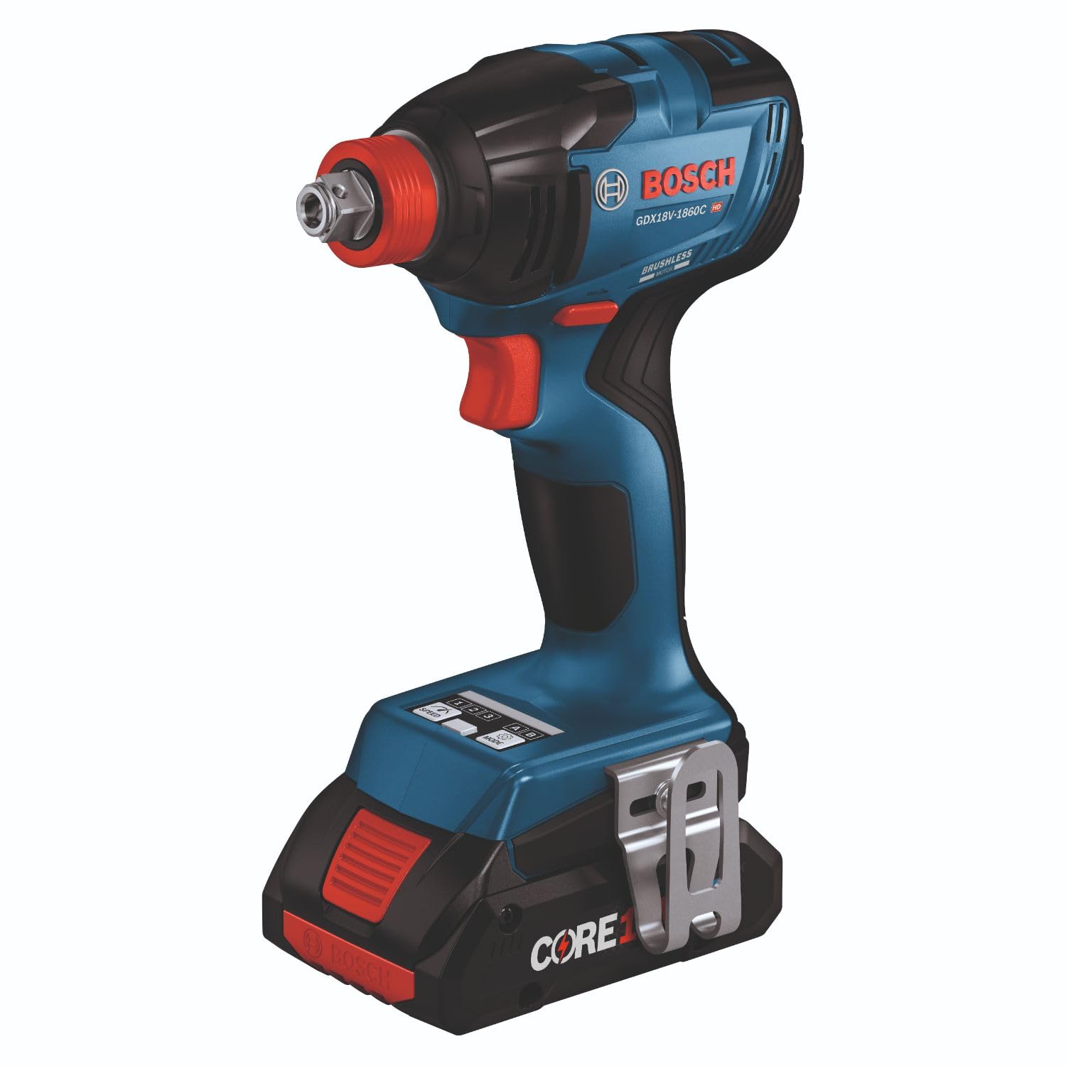 BOSCH 18V GXL18V-260B26 Combo Kit with 1/2 In. Hammer Drill/Driver, 1/4 In. and 1/2 In. Two-In-One Bit/Socket Impact Driver, (1) CORE18V 8 Ah Battery and (1) CORE18V 4 Ah Battery