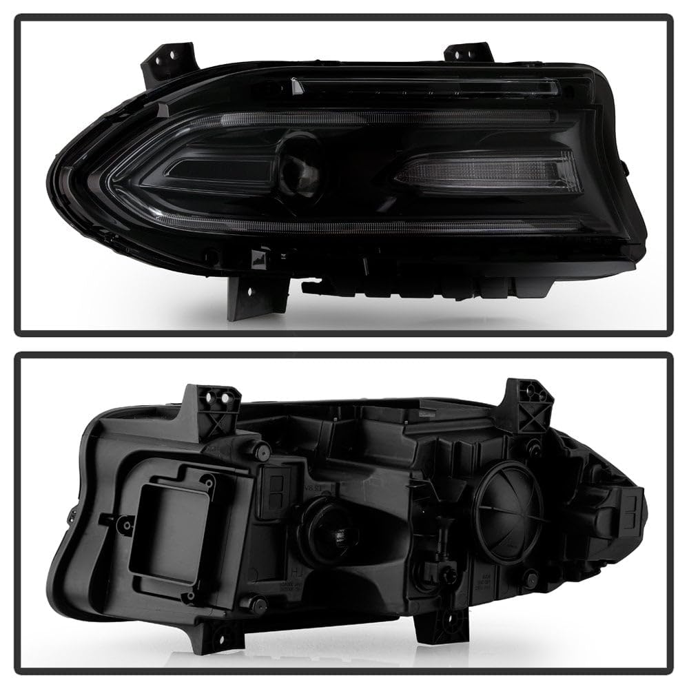 Dodge Charger 15-18 Spyder (POE) w/LED DRL Halogen Headlight - Low Beam-HB3(Not Included) ; High Beam-HB3(Not Included) - OE Right (No Side Logo)
