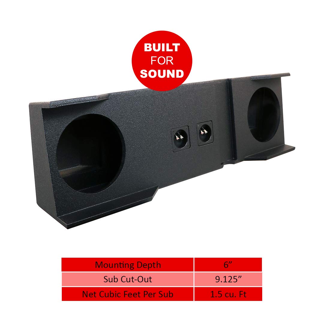 Atrend A162-10 2000 - 2006 GM HEAVY DUTY CREW CAB Dual 10" Down Fire Subwoofer Box Bedliner Finish