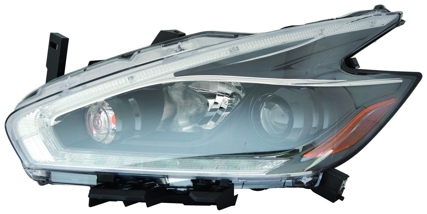 For Nissan Murano 18 DEPO-315-1198L-AF2 Halogen Headlight Assembly Black Bezel LH