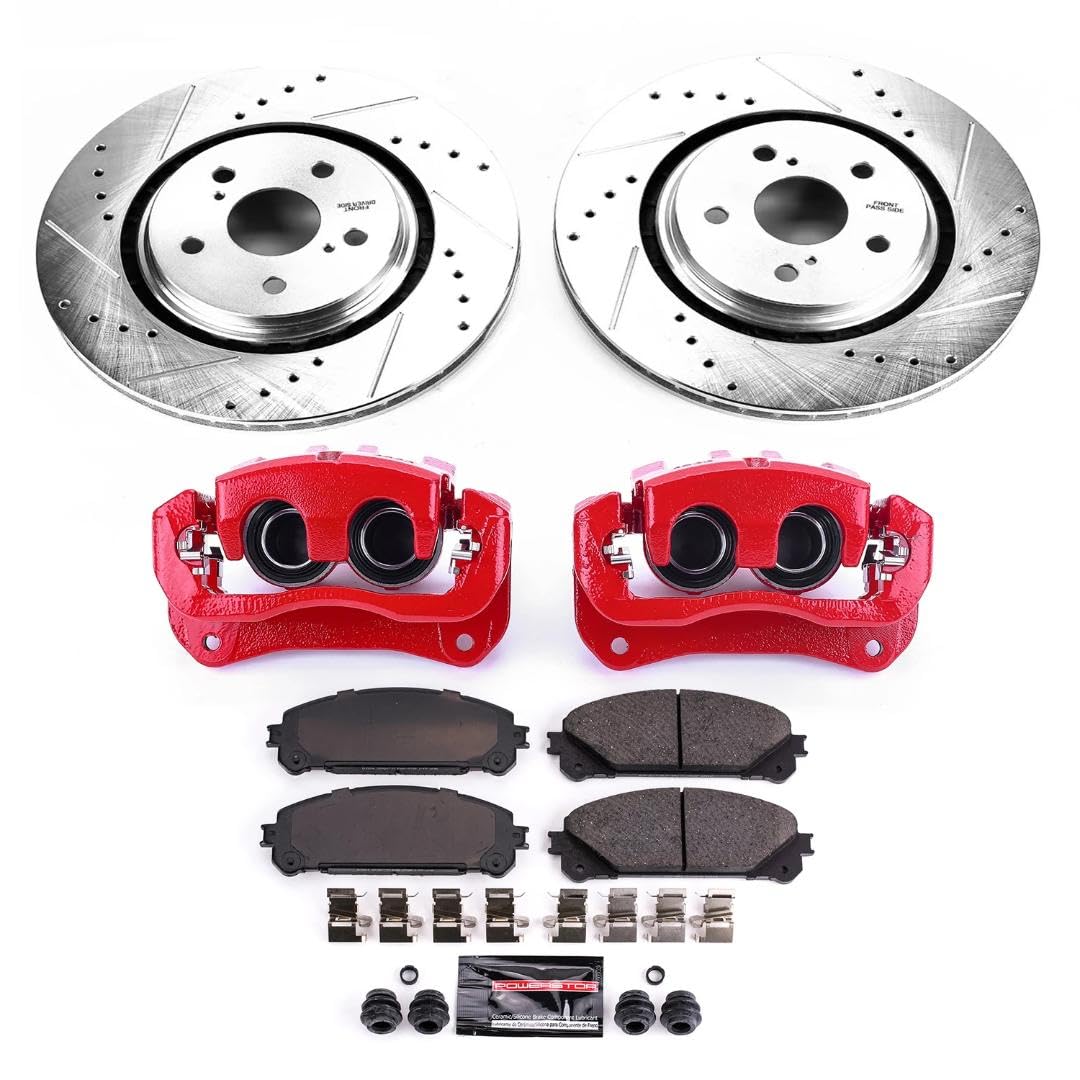 Power Stop Z23 Evolution Sport Front Brake Caliper Kit- Brake Pads, Brake Rotors and Brake Calipers