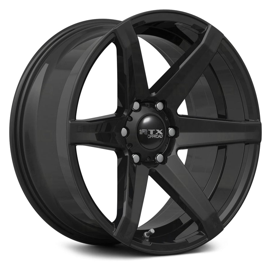 Custom RTX Wheel - 20x9.5, 10 Offset, 6x139.7 Bolt Pattern, 106.1mm Hub - Gloss Black Rim