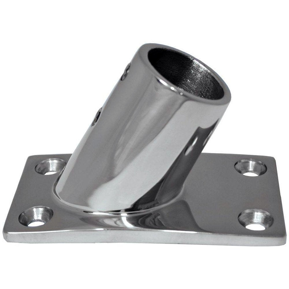 60 Deg Whitecap 316 Stainless Steel Rectangular Base 1''