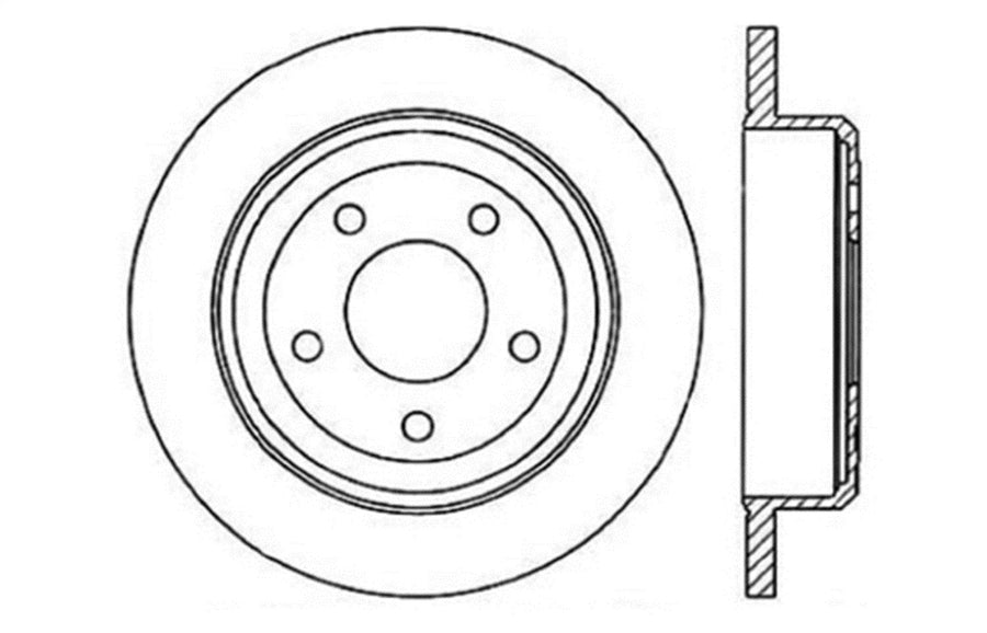 Sport Drilled/Slotted Brake Rotor StopTech 127.61052L (Rear Left), 1 Pack
