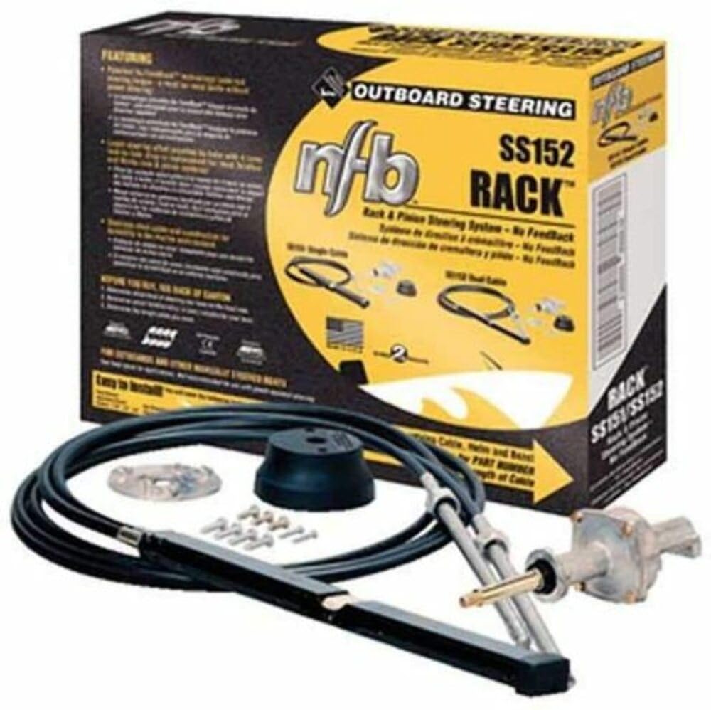 Dometic Pro Rack SeaStar NFB (No Feedback) Steering Kit with Dual Cables, SS15212, 12ft.