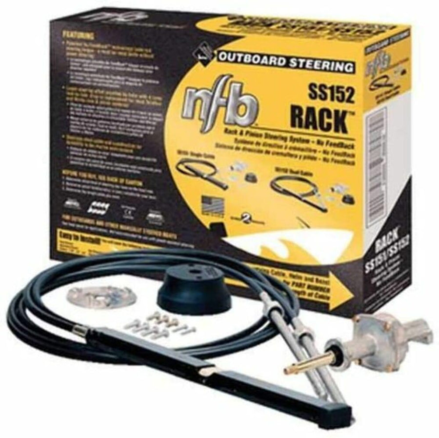 Dometic Pro Rack SeaStar NFB (No Feedback) Steering Kit with Dual Cables, SS15212, 12ft.