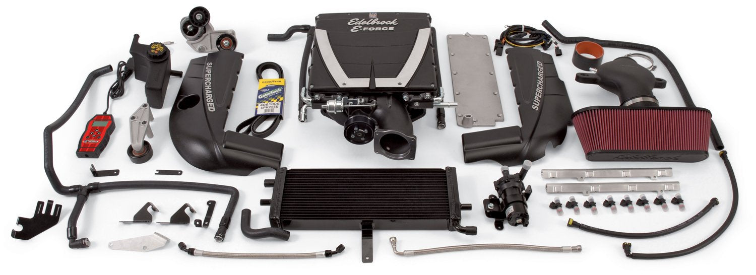 Edelbrock E-Force Supercharger Kit 1590 for Chevrolet Corvette 554HP Engine