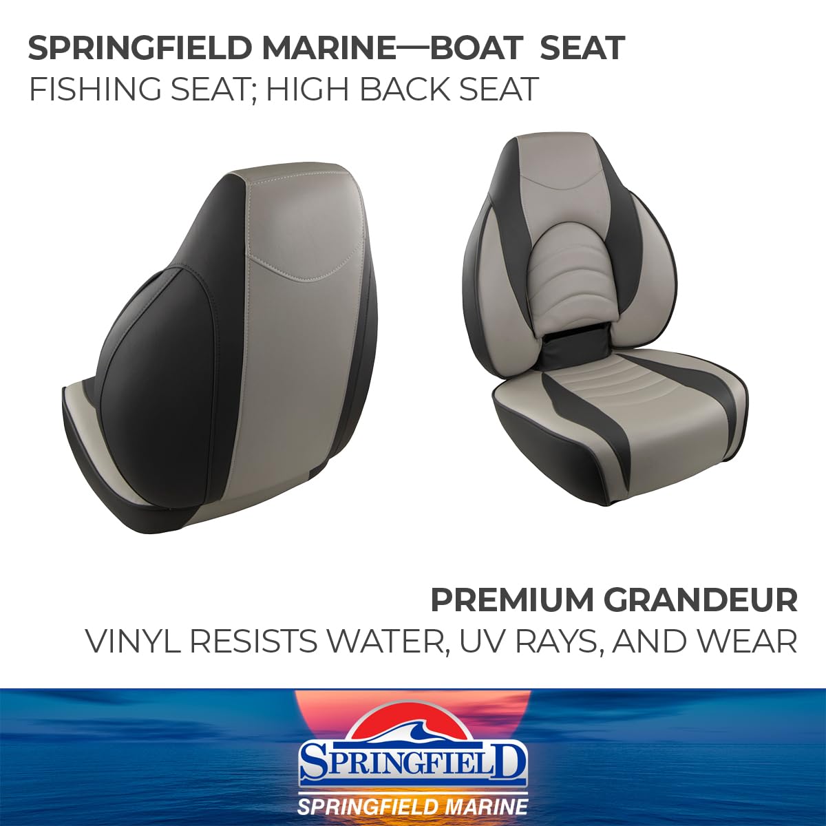 Fish Pro 1 Springfield 1041634-1 Charcoal/Grey Seat