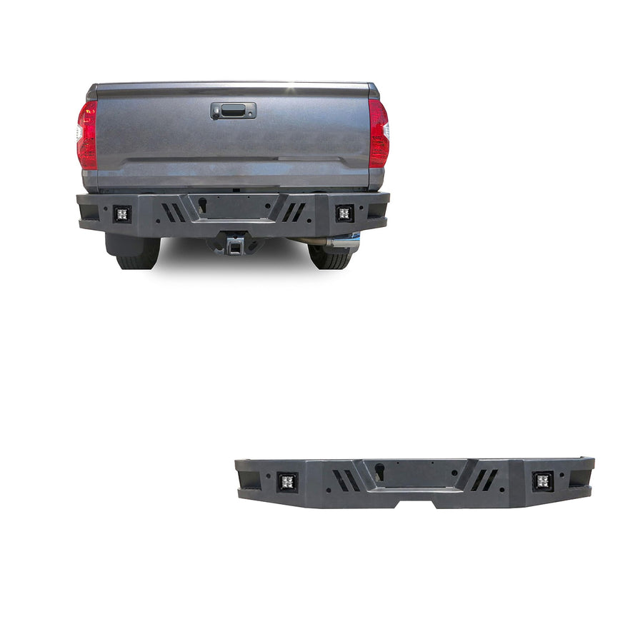Super Heavy Duty Black Horse Armour Rear Bumper Matte Black Includes 1 Set of 4in Cube Lights Compatible with 2014-2021 Toyota Tundra-ARB-TU14-KIT