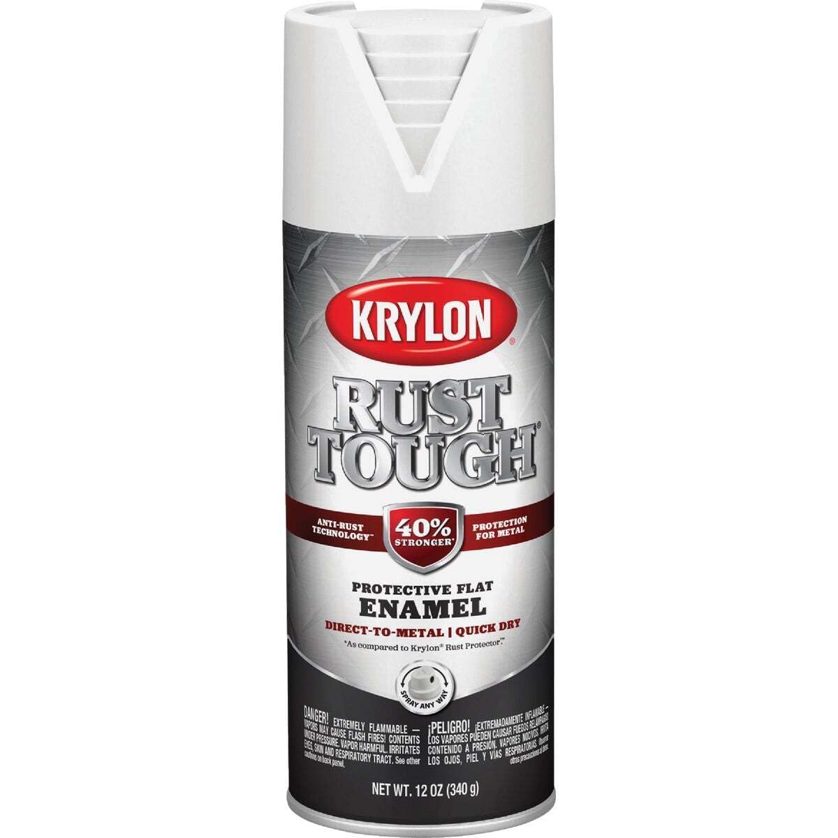Krylon 'Rust Tough' Flat White Rust Preventive Enamel - 12 oz. Aerosol K09219007