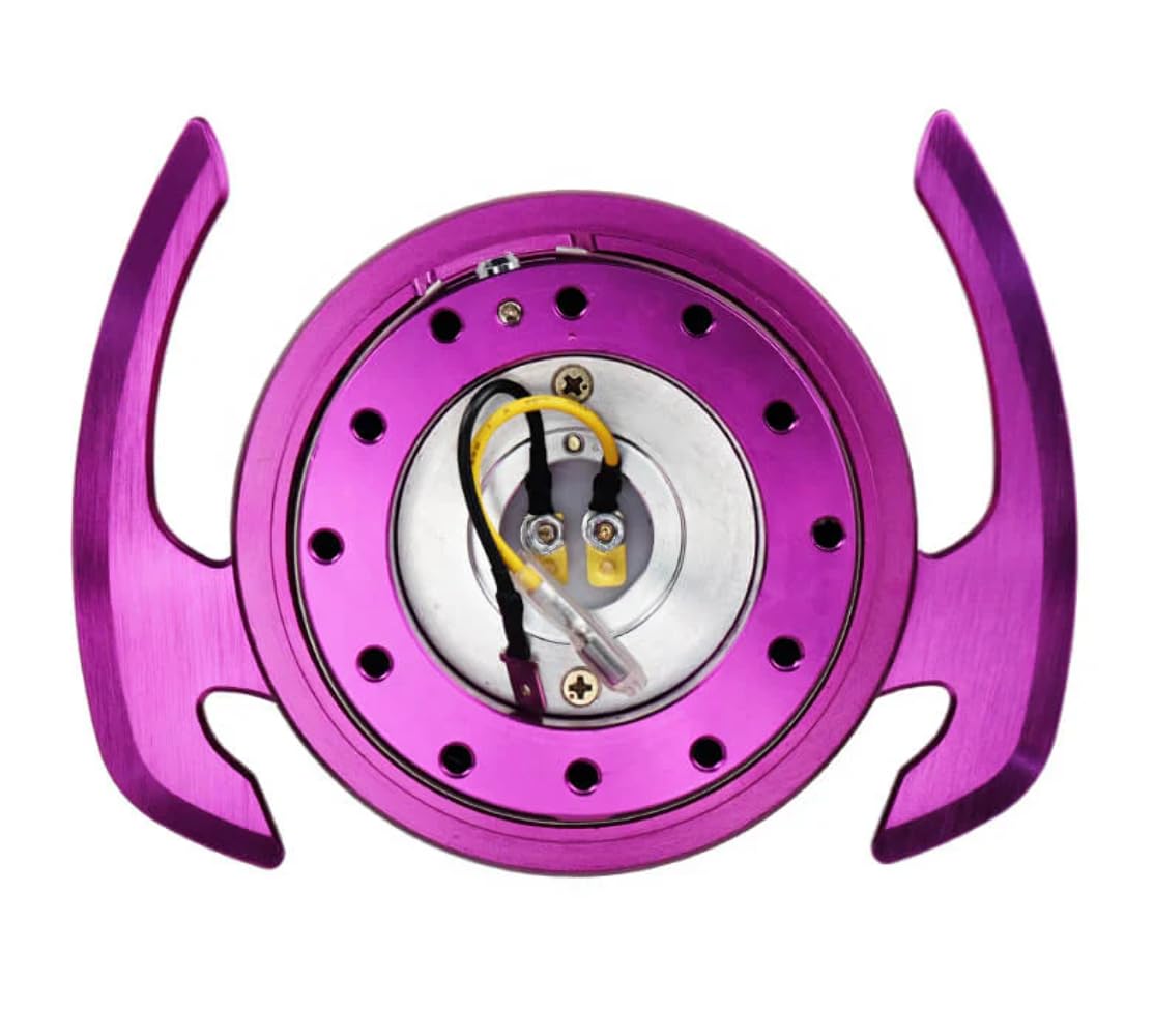 NRG Innovations GEN 4.0 NRG-SRK-700PP Steering Wheel Quick Release Kit Adapter, 6x70 and 6x74mm Bolt Patterns Purple Body/Purple Ring With Handles