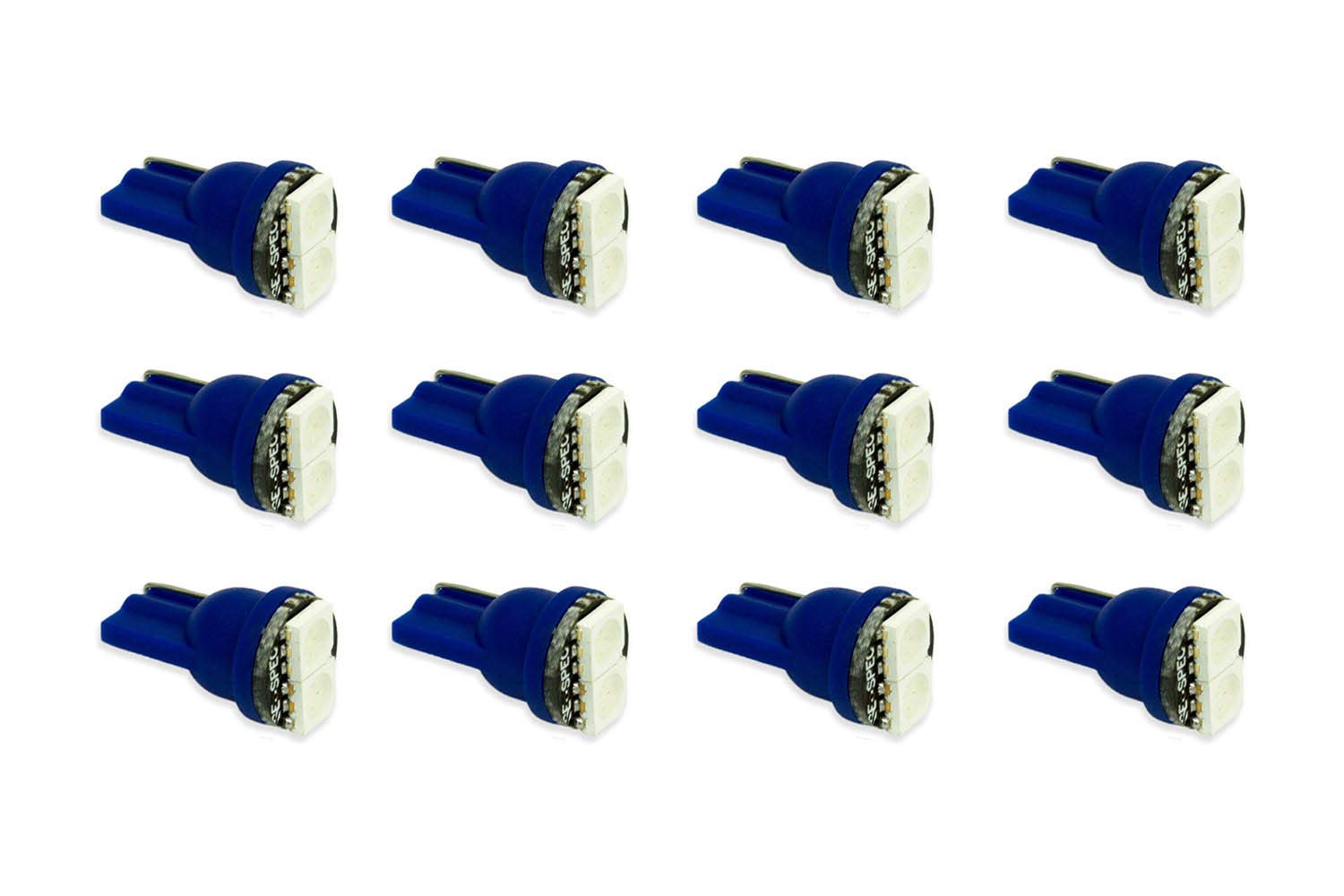Set of 12 194 LED Bulb SMD2 LED Blue Diode Dynamics