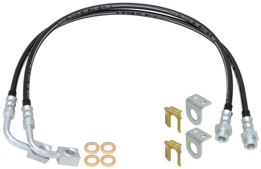 Brake Hose Kit RockJock Fits 07-18 Wrangler (JK) CE-9807FBLKL