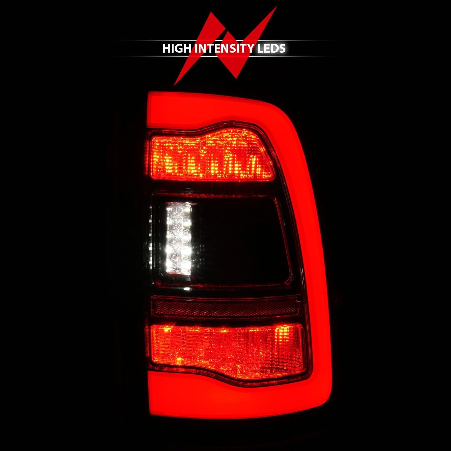 09-18 Dodge Ram 1500 ANZO Sequential LED Taillights Black