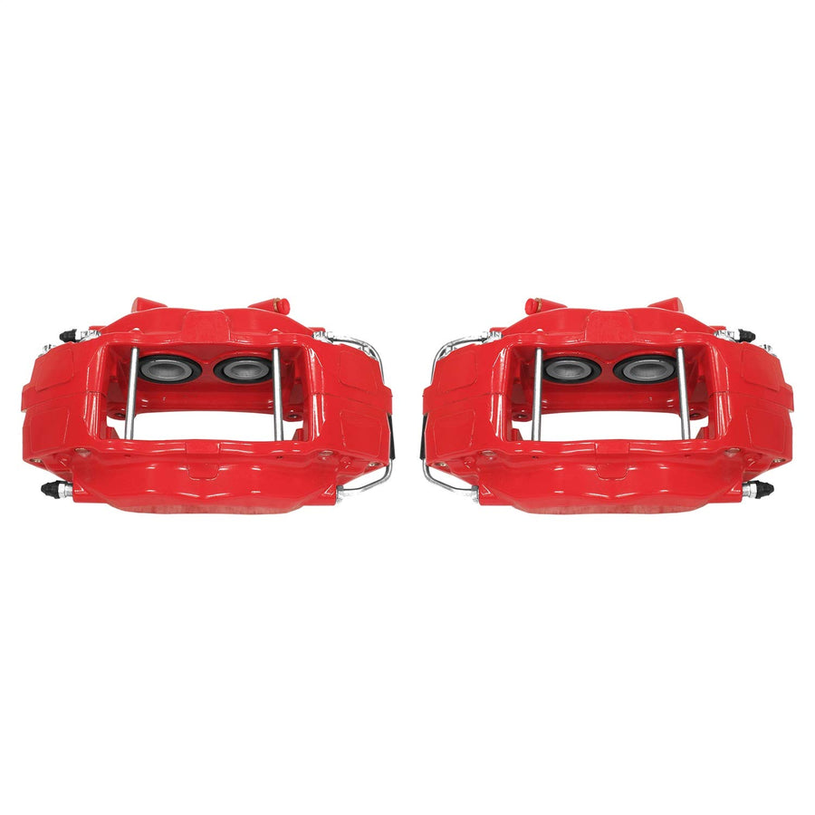 Power Stop S5128 Front Pair of High-Temp Red Powder Coated Calipers For Ford Mustang 2007-2014 [Model Specific]